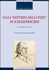 Sulla Dottrina della fede di Schleiermacher